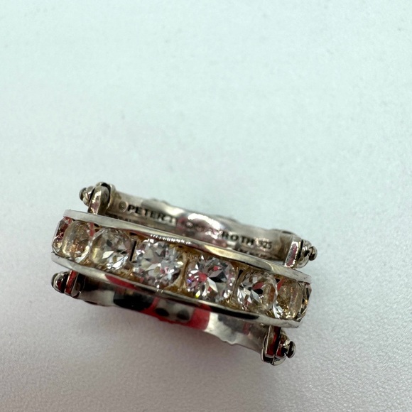 PETER THOMAS ROTH White Topaz,Black Spinel
Reversible Ring in Sterling Silver - Picture 4 of 11